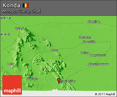 Political Panoramic Map of Konda