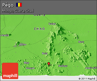 Political Panoramic Map of Pégo
