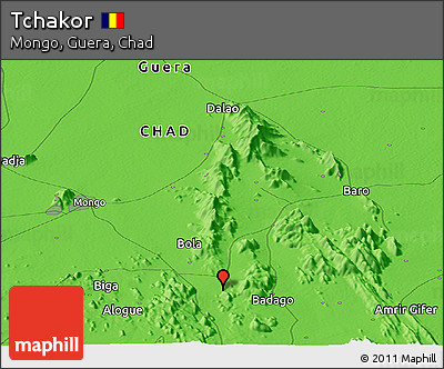 Political Panoramic Map of Tchakor