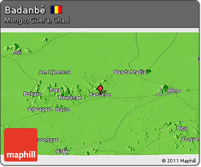 Political Panoramic Map of Badanbé