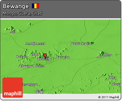 Political Panoramic Map of Béwangé