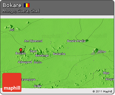 Political Panoramic Map of Bokare