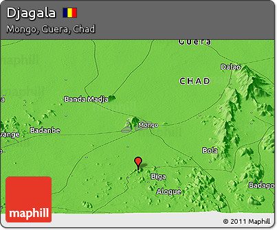 Political Panoramic Map of Djagala