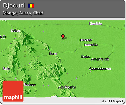 Political Panoramic Map of Djaouri