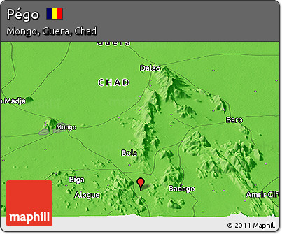 Political Panoramic Map of Pégo
