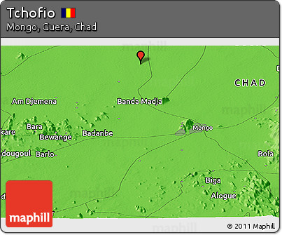 Political Panoramic Map of Tchofio