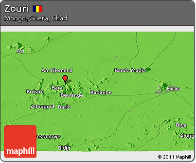 Political Panoramic Map of Zouri