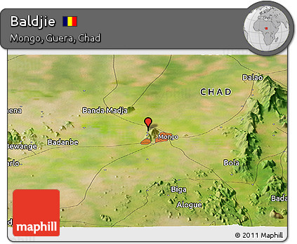 Satellite Panoramic Map of Baldjie