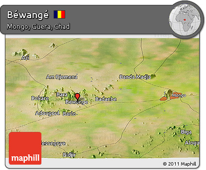 Satellite Panoramic Map of Béwangé