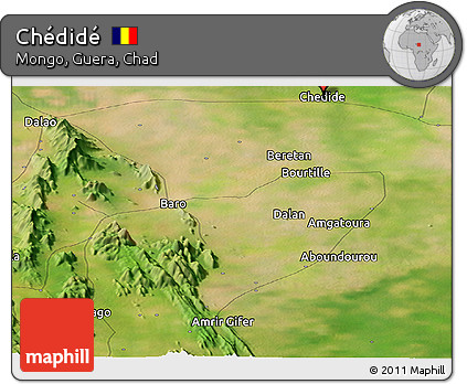 Satellite Panoramic Map of Chédidé