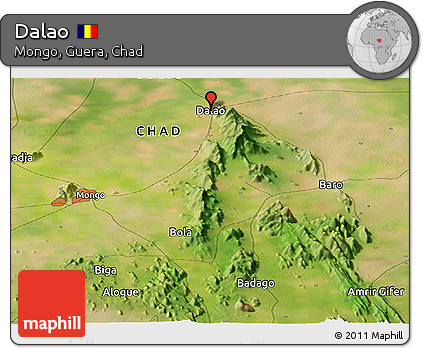 Satellite Panoramic Map of Dalao