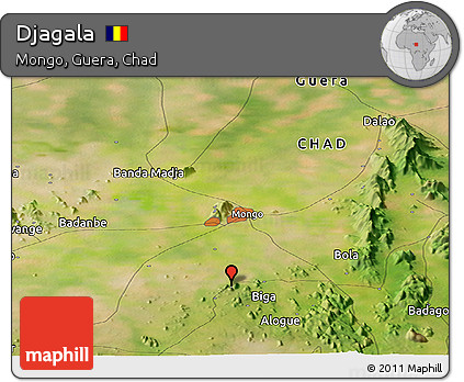 Satellite Panoramic Map of Djagala