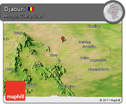 Satellite Panoramic Map of Djaouri
