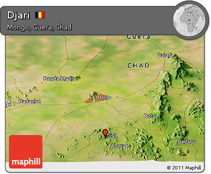 Satellite Panoramic Map of Djari