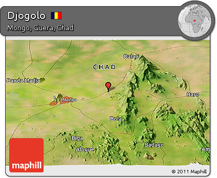 Satellite Panoramic Map of Djogolo
