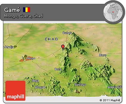 Satellite Panoramic Map of Gamé