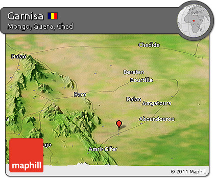 Satellite Panoramic Map of Garnisa