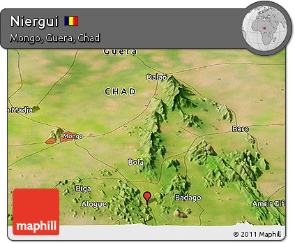 Satellite Panoramic Map of Niergui