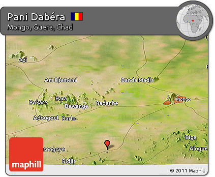 Satellite Panoramic Map of Pani Dabéra