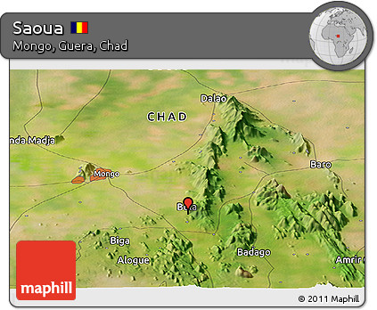 Satellite Panoramic Map of Saoua