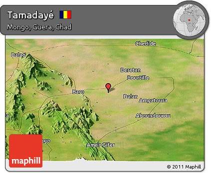 Satellite Panoramic Map of Tamadayé