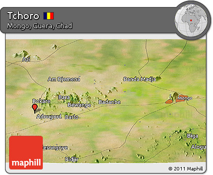 Satellite Panoramic Map of Tchoro