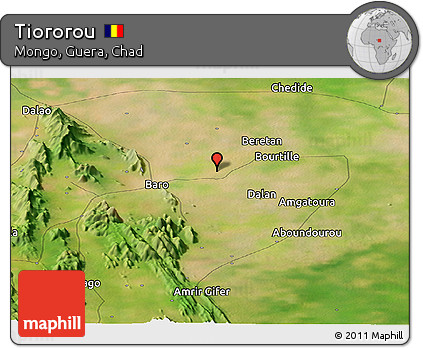 Satellite Panoramic Map of Tiororou