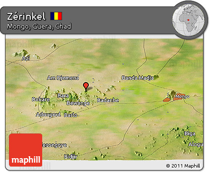Satellite Panoramic Map of Zérinkel