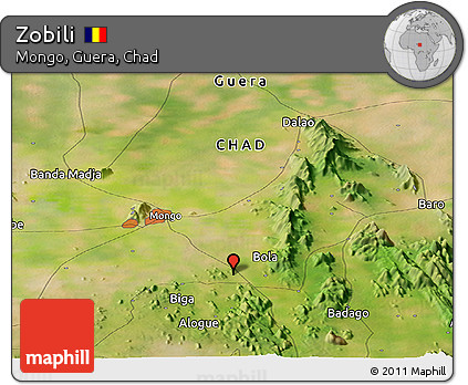 Satellite Panoramic Map of Zobili