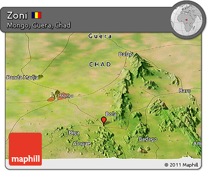 Satellite Panoramic Map of Zoni