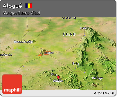 Satellite Panoramic Map of Alogué