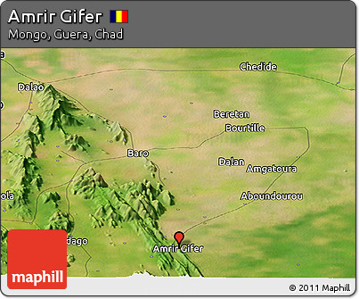 Satellite Panoramic Map of Amrir Gifer