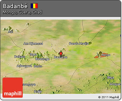 Satellite Panoramic Map of Badanbé