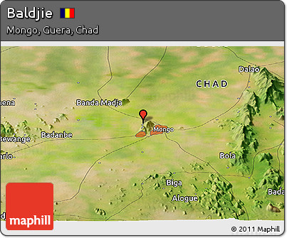 Satellite Panoramic Map of Baldjie