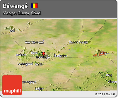 Satellite Panoramic Map of Béwangé