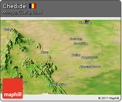 Satellite Panoramic Map of Chédidé