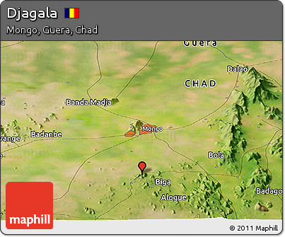 Satellite Panoramic Map of Djagala