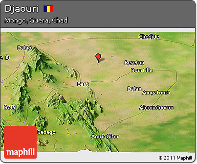 Satellite Panoramic Map of Djaouri