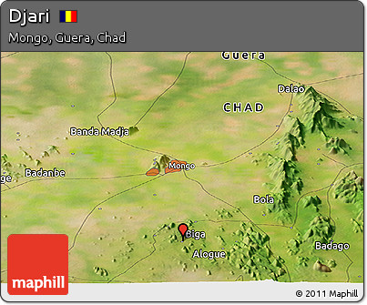 Satellite Panoramic Map of Djari