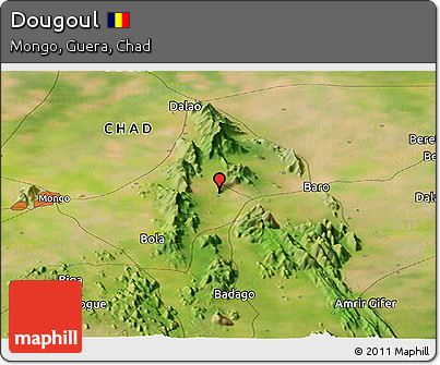 Satellite Panoramic Map of Dougoul