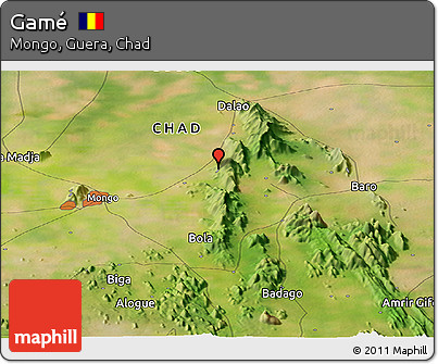 Satellite Panoramic Map of Gamé