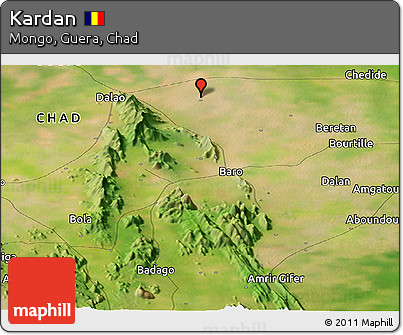 Satellite Panoramic Map of Kardan