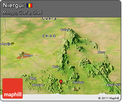Satellite Panoramic Map of Niergui