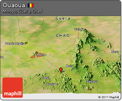 Satellite Panoramic Map of Ouaoua