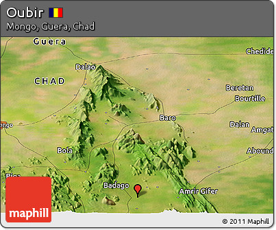 Satellite Panoramic Map of Oubir