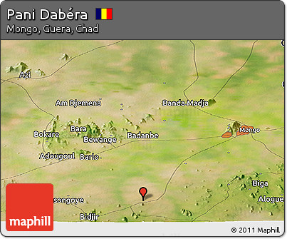 Satellite Panoramic Map of Pani Dabéra