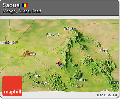 Satellite Panoramic Map of Saoua