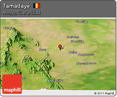 Satellite Panoramic Map of Tamadayé