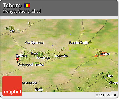 Satellite Panoramic Map of Tchoro