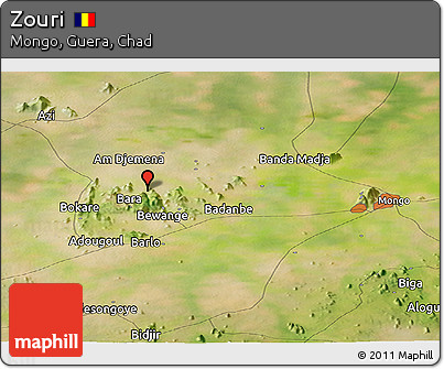 Satellite Panoramic Map of Zouri